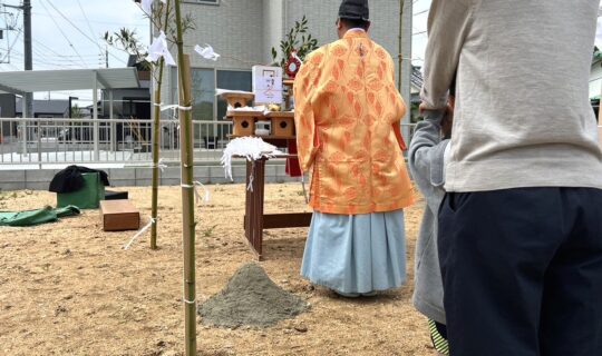 地鎮祭で安全祈願